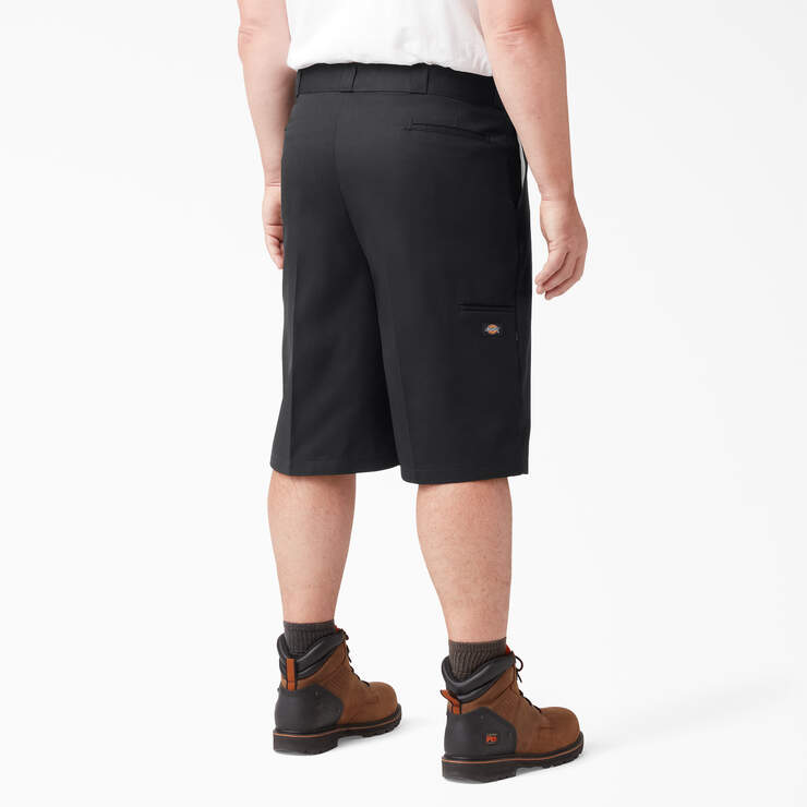 Loose Fit Flat Front Work Shorts, 13, 42% OFF