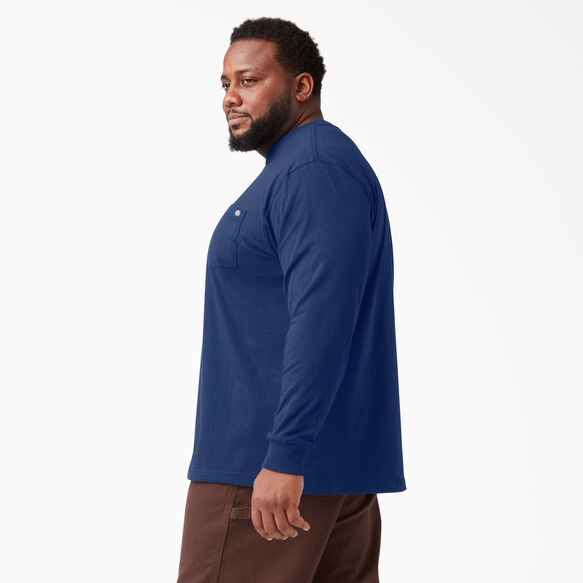 Heavyweight Long Sleeve Pocket T-Shirt - Deep Blue &#40;EL&#41;