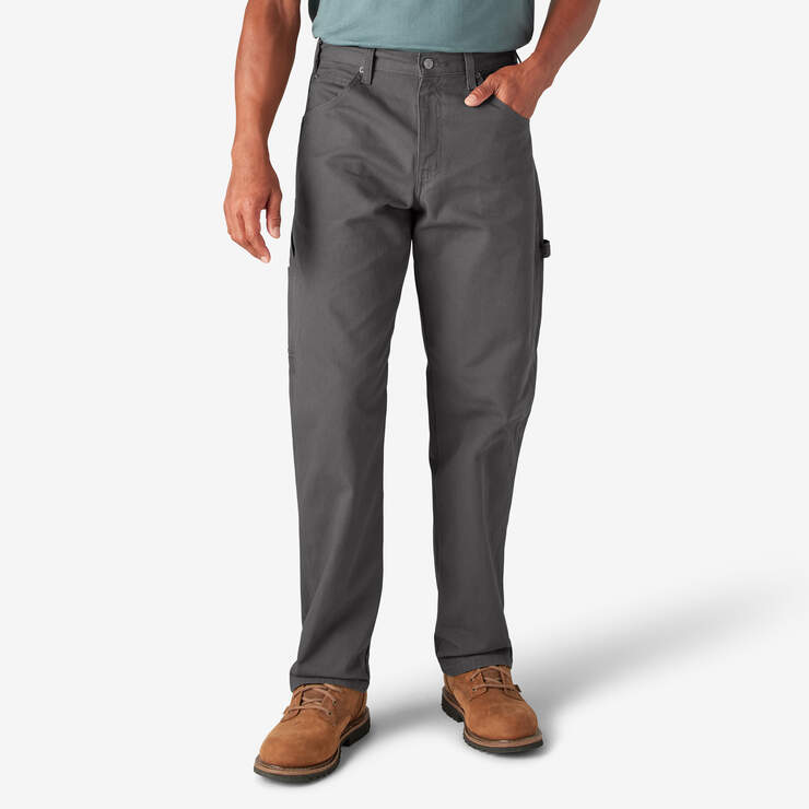 Relaxed Fit Heavyweight Duck Carpenter Pants - Rinsed Slate (RSL) image number 1
