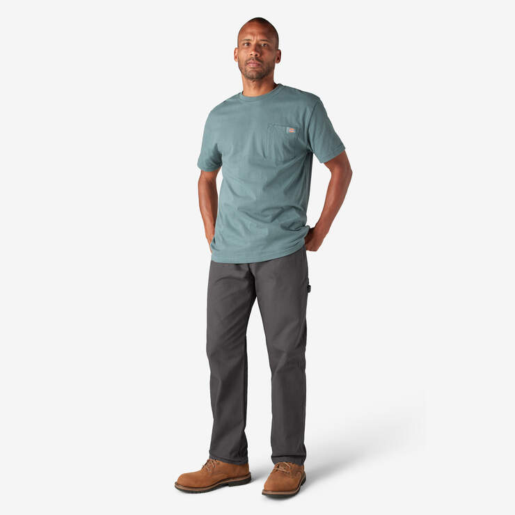 Relaxed Fit Heavyweight Duck Carpenter Pants - Rinsed Slate (RSL) image number 8