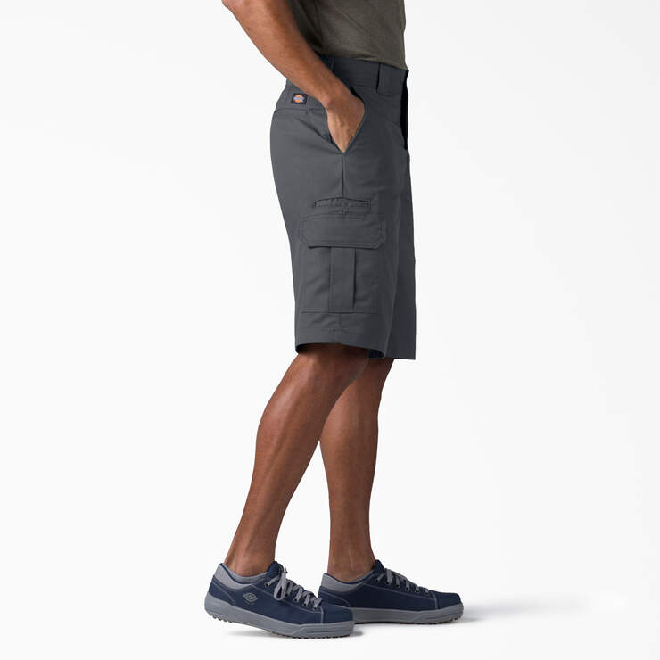 FLEX Relaxed Fit Cargo Shorts, 13" - Charcoal Gray (CH) image number 3