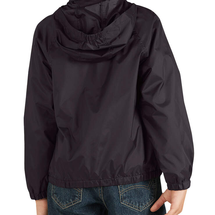Kids' Nylon Jacket with Packable Hood, 8-20 - Black (BK) image number 2