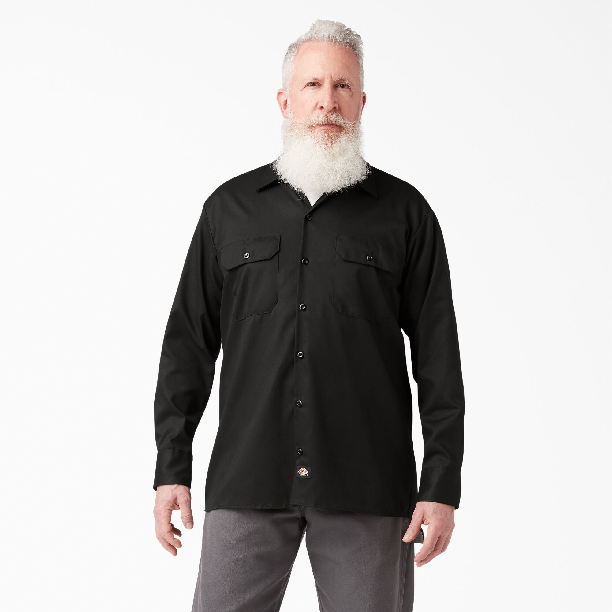 ventilation byld Jep Flex Relaxed Fit Long Sleeve Twill Work Shirt | Dickies