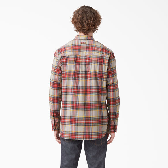 Dickies 1922 Plaid Flannel Shirt - Gray/Red Plaid &#40;RAE&#41;