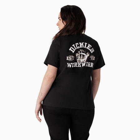 Women&#39;s Plus Heavyweight Workwear Graphic T-Shirt - Black &#40;KBK&#41;