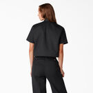 Women&#39;s Relaxed Fit Cropped Work Shirt - Black &#40;BK&#41;