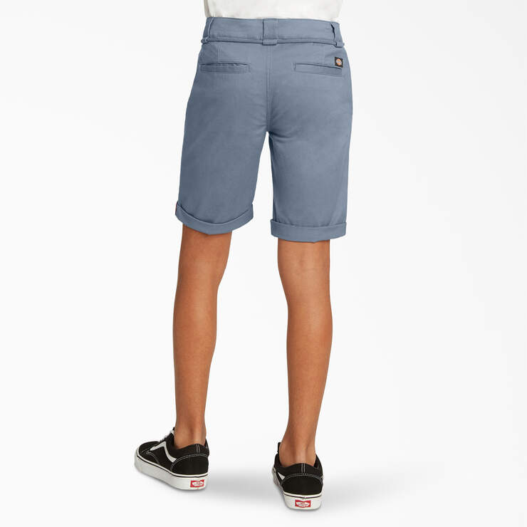 Boys’ FLEX Skinny Fit Chino Shorts - Slate (SLT) image number 2