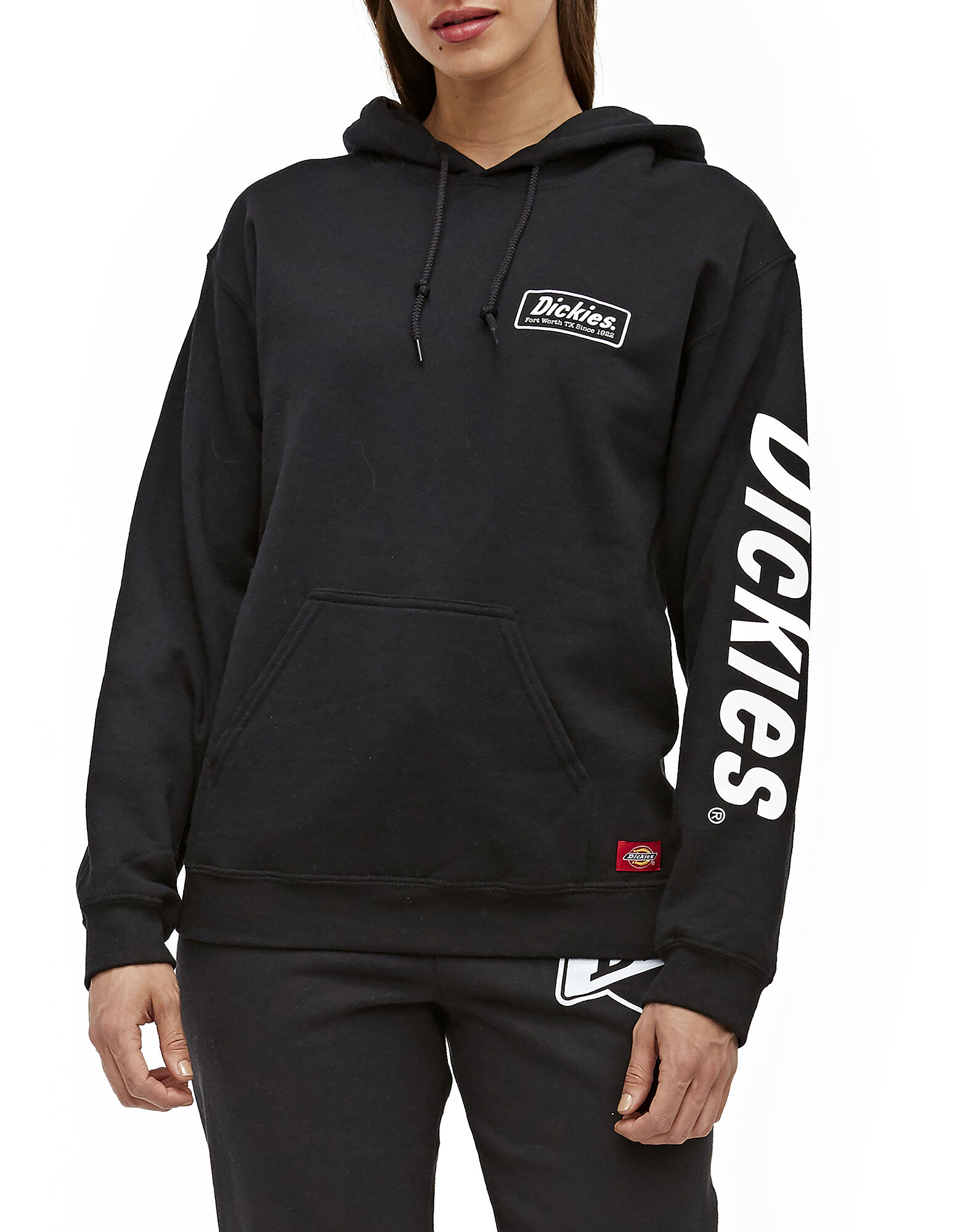  Dickies  Girl Juniors Classic Logo Fleece Hoodie  Black 