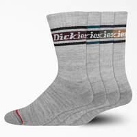 Rugby Stripe Socks, Size 6-12, 4-Pack - Gray/Fall Stripe (GSA)