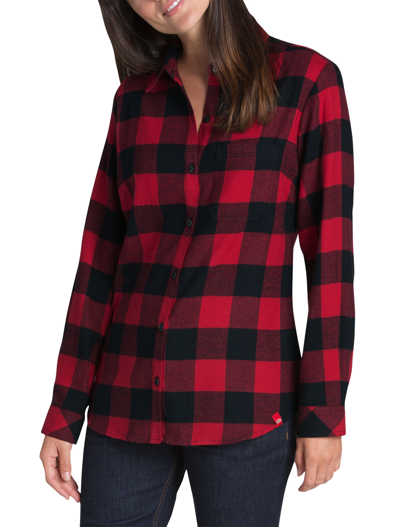 red and black plaid shirt womens outfit