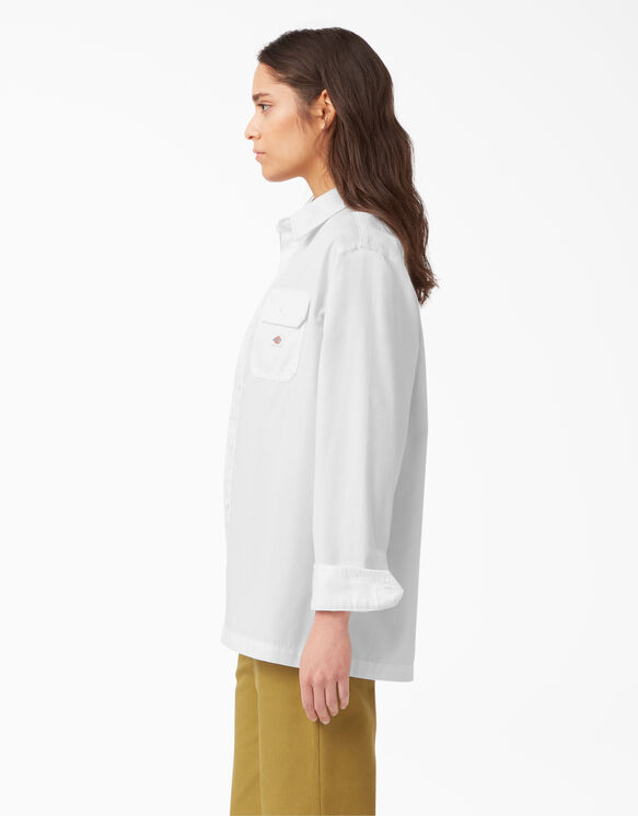 Women&#39;s Relaxed Long Sleeve Work Shirt - White &#40;WH&#41;