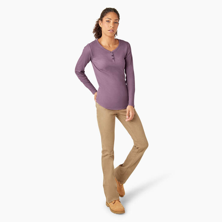 Women's Henley Long Sleeve Shirt - Grapeade (GSD) image number 5