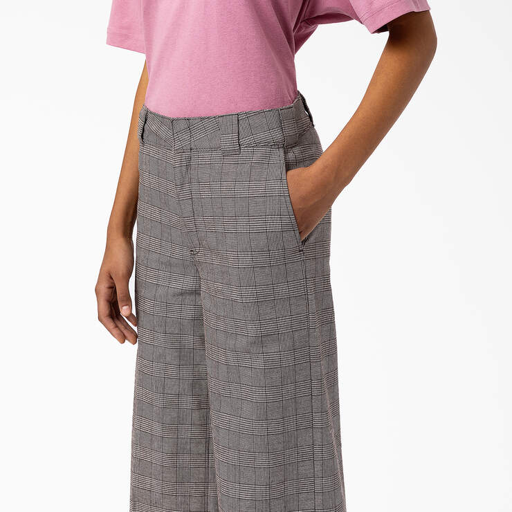 Women's Bakerhill High Rise Wide Leg Pants - Brown Plaid (BP3) image number 5