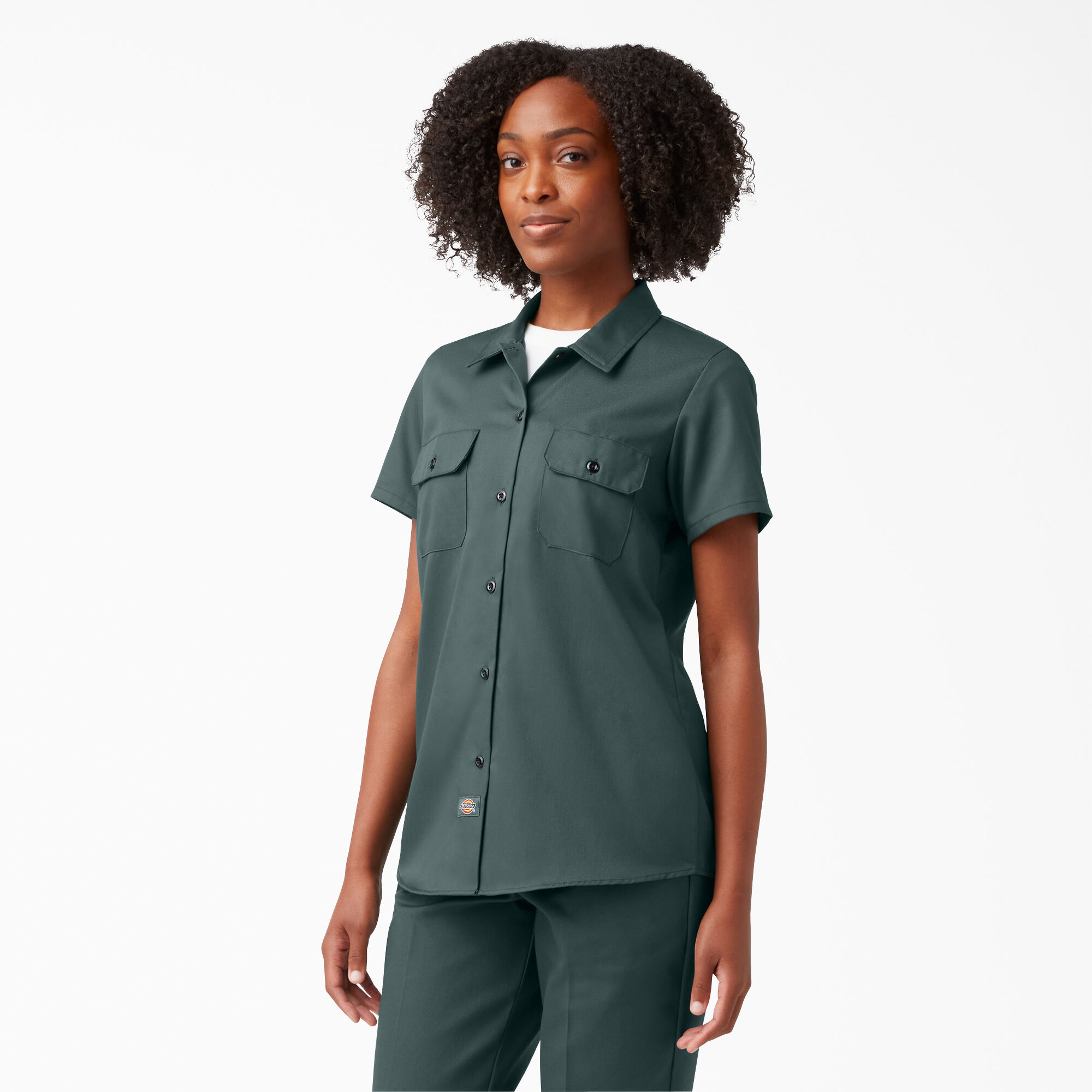Womens green work clearance shirt
