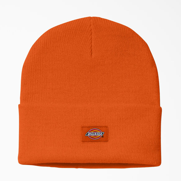 Cuffed Knit Beanie - Neon Orange &#40;ZNA&#41;