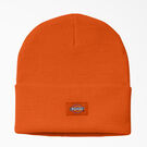 Cuffed Knit Beanie - Neon Orange &#40;ZNA&#41;