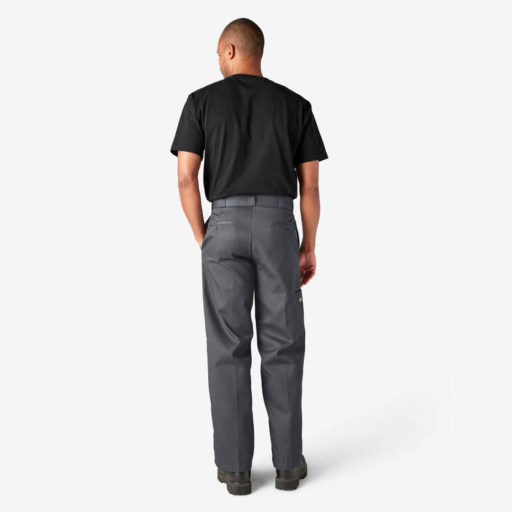 Loose Fit Double Knee Work Pants - Charcoal Gray (CH) image number 10