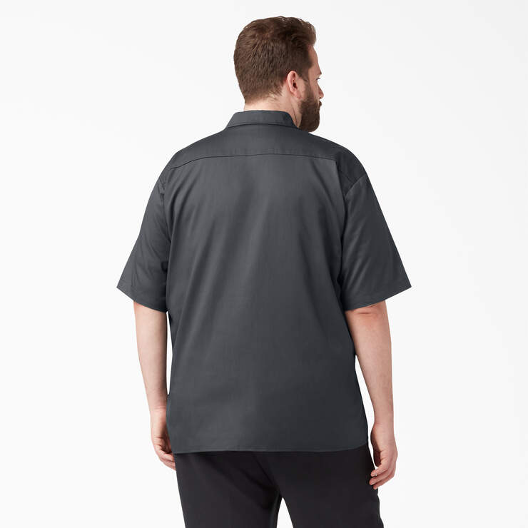 FLEX Relaxed Fit Short Sleeve Work Shirt - Charcoal Gray (CH) image number 6