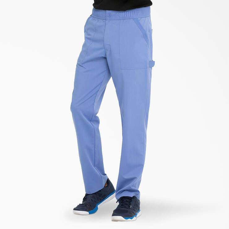 Men's Balance Zip Fly Scrub Pants - Ceil Blue (CBL) image number 3