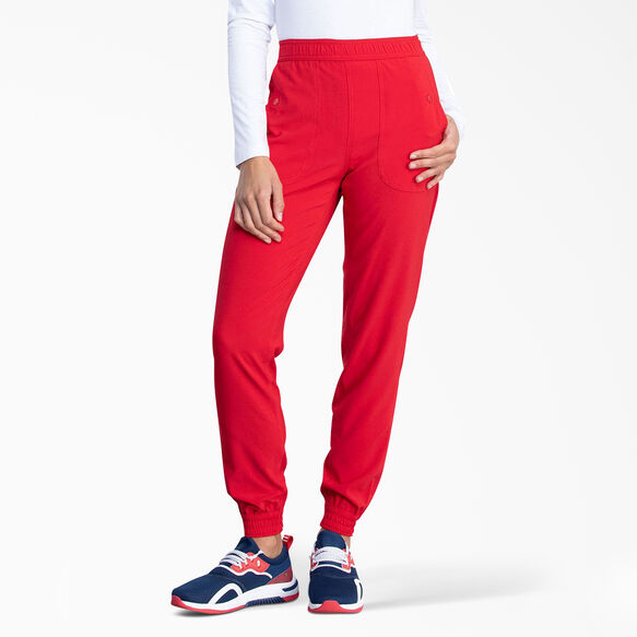 Women's Retro Mid Rise Jogger Scrub Pants - Dickies US, Red