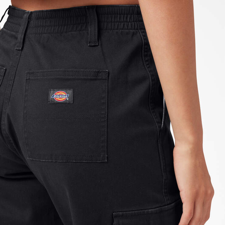 Women's High Rise Fit Cargo Jogger Pants - Black (BKX) image number 5