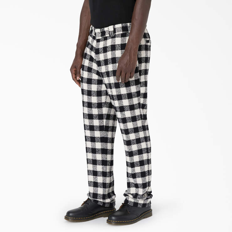 Opening Ceremony Relaxed Fit Tweed 874® Work Pants - Black White Plaid (AWP) image number 5