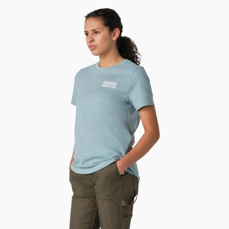 Women's Heavyweight Workwear Graphic T-Shirt - Dockside Blue (DU1) image number 3
