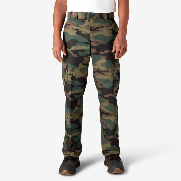 FLEX Regular Fit Cargo Pants - Hunter Green Camo (HRC) image number 1