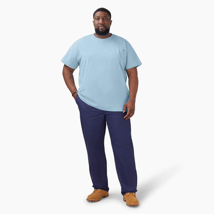 Heavyweight Short Sleeve Pocket T-Shirt - Cool Blue (UL2) image number 11