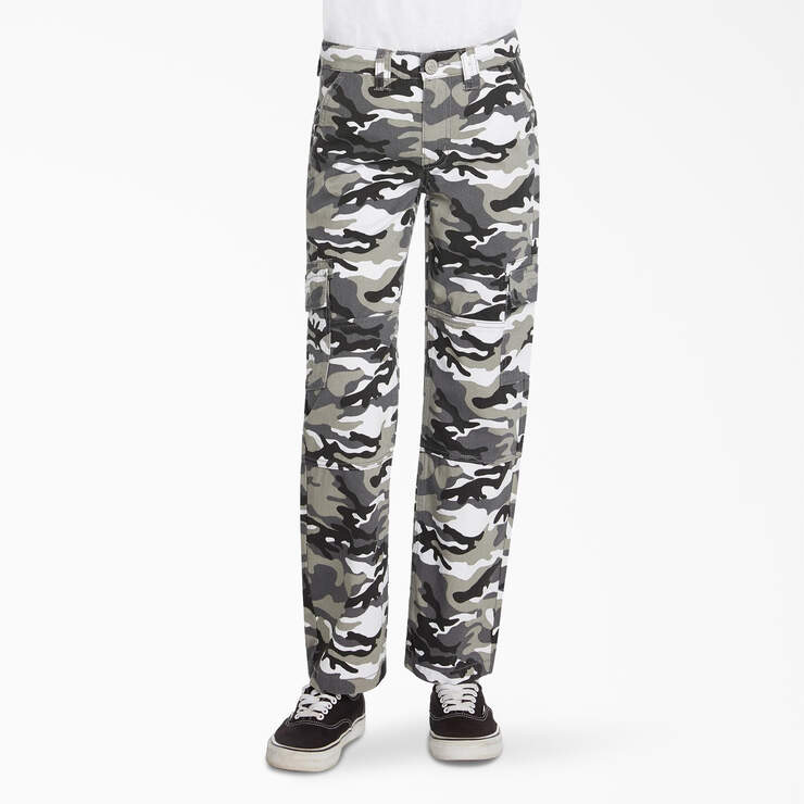 Boys' Relaxed Fit Camo Cargo Pants - Gray Camo (GEC) image number 1