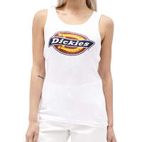 Dickies Girl Juniors' Icon Logo Solid Tank Top - White (WHT)
