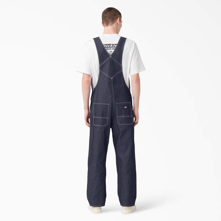 100 Year Denim Double Knee Bib Overalls - Indigo Blue (NB) image number 2