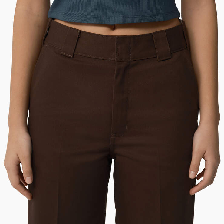 Women's Regular Fit Cropped Pants - Rinsed Chocolate Brown (RCB) image number 5