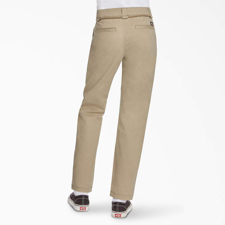 Boys' FLEX Skinny Shoelace Belt Trouser Pants - Desert Sand (DS) image number 2
