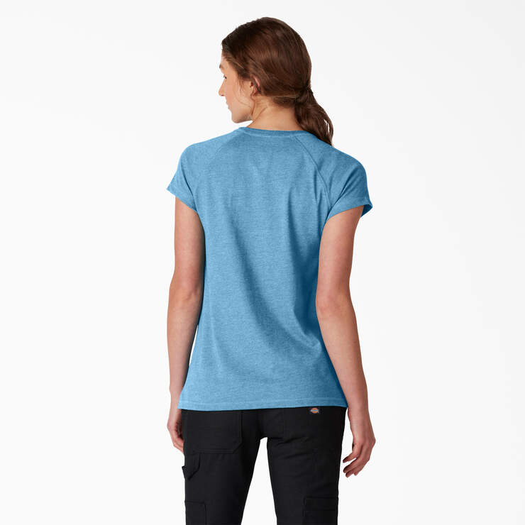 Women's Cooling Short Sleeve Pocket T-Shirt - Azure Blue (AB2) image number 2