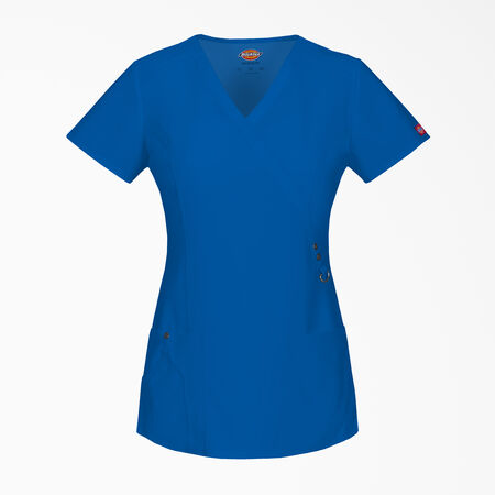 Women&#39;s Xtreme Stretch Mock Wrap Scrub Top - Royal Blue &#40;RB&#41;