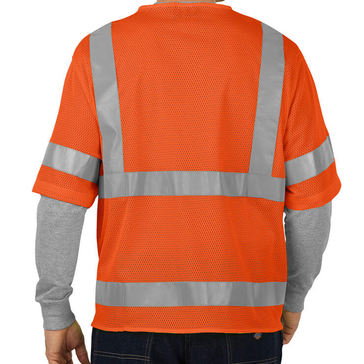 ANSI Mesh Vest with Sleeves, Class 3 - ANSI Orange (AO) image number 2