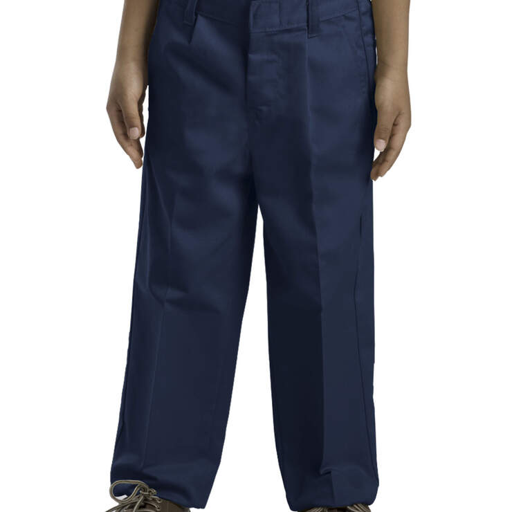 Boys' Classic Fit Straight Leg Pleated Front Pants, 4-7 - Dark Navy (DN) image number 1