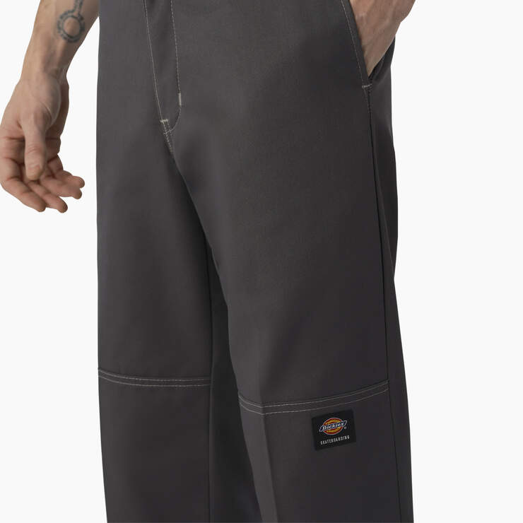 Dickies Skateboarding Regular Fit Double Knee Pants - Charcoal w/ Gray Stitching (HCG) image number 7