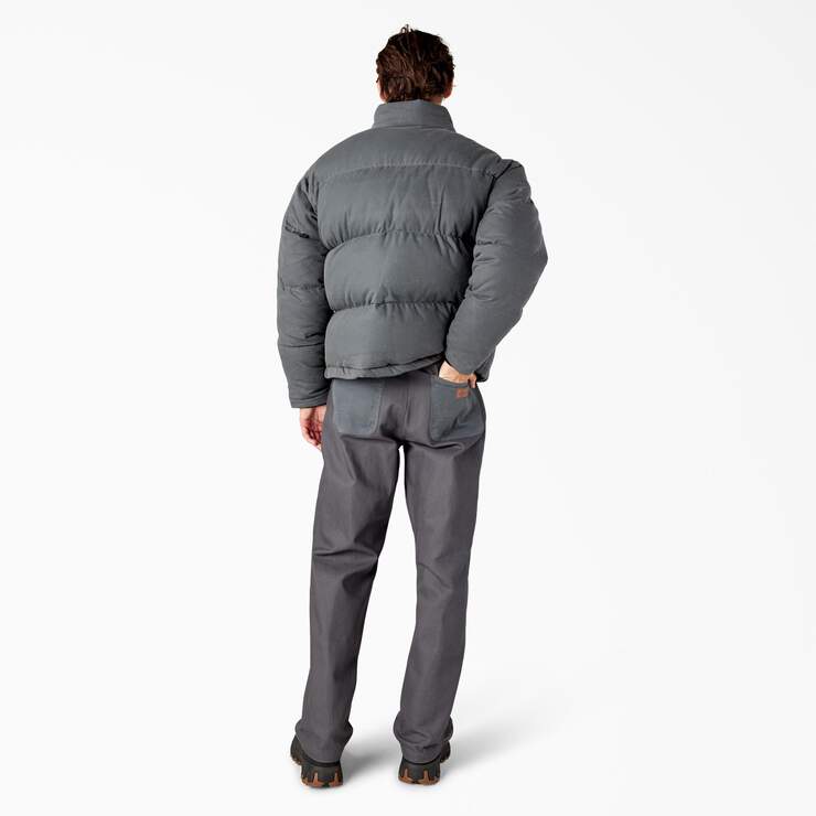 Lucas Fully Waxed Puffer Jacket - Charcoal Gray (CH) image number 5