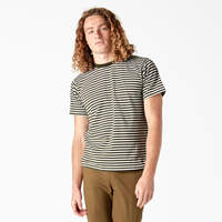 Dickies Skateboarding Striped T-Shirt - Dark Olive/White Stripe (STQ)