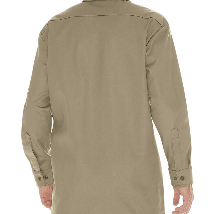 Flame-Resistant Long Sleeve Twill Shirt - Khaki (KH) image number 2