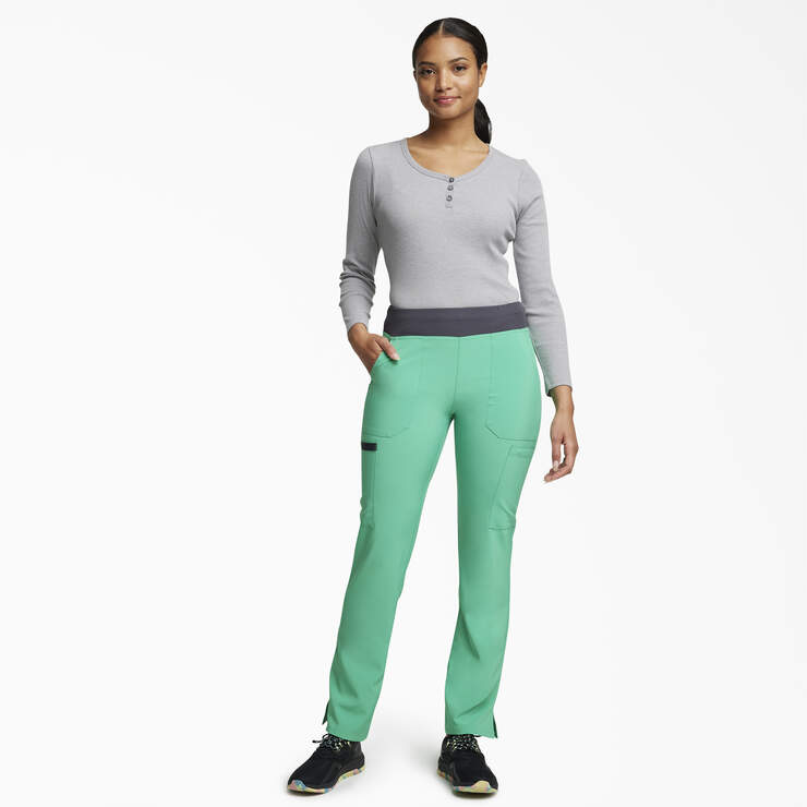 Women's EDS Essentials Cargo Scrub Pants - Emerald Ocean (EDC) image number 5