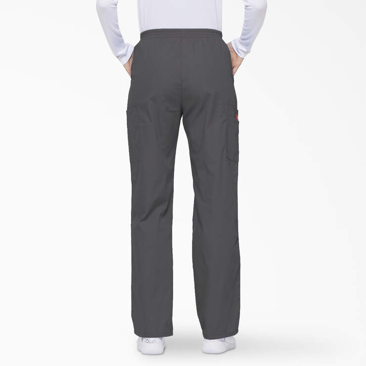 Women's EDS Signature Cargo Scrub Pants - Pewter Gray (PEW) image number 2
