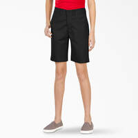Girls' Slim Fit Shorts, 4-20 - Black (BK)