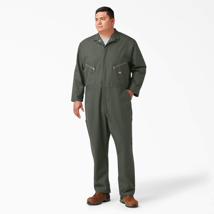 Deluxe Blended Long Sleeve Coveralls - Olive Green (OG) image number 4