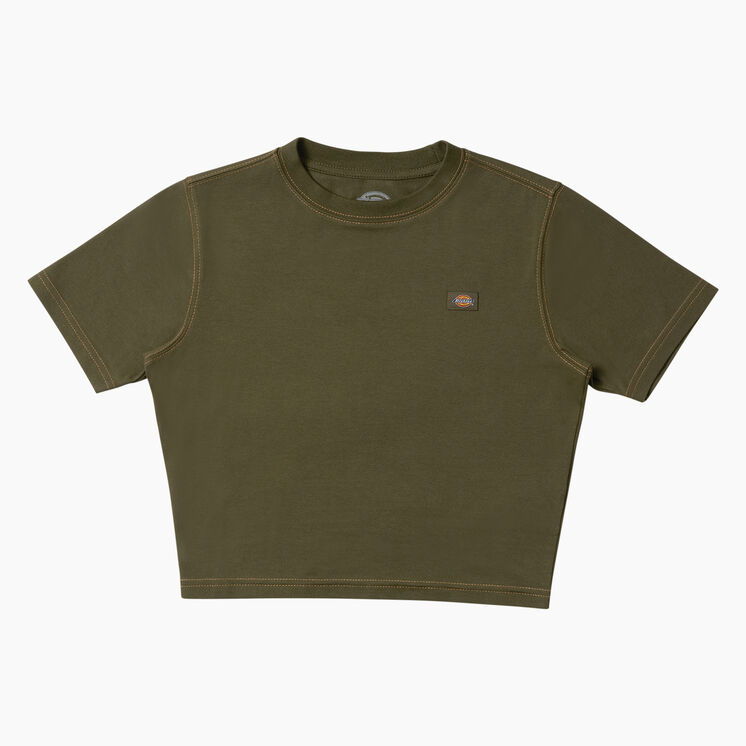 Women's Maple Valley Cropped T-Shirt - Military Green w/Nugget Stitch (MGN)