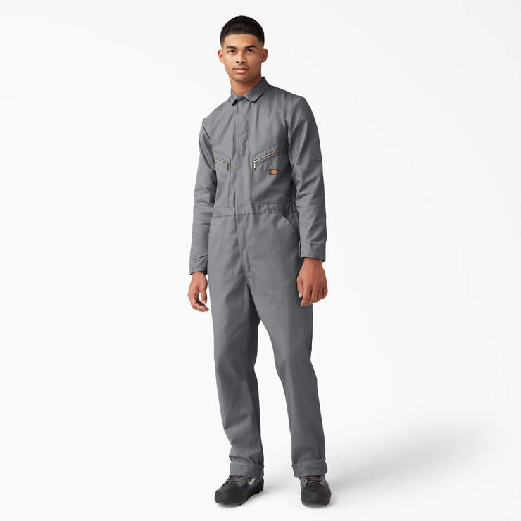 Deluxe Blended Long Sleeve Coveralls - Gray (GY) image number 5