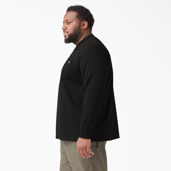 Heavyweight Long Sleeve Henley T-Shirt - Black &#40;BK&#41;