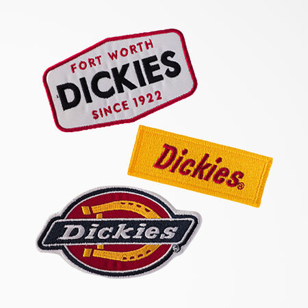 Dickies Logo Iron-on Patches, 3-Pack - Assorted Colors &#40;QA&#41;
